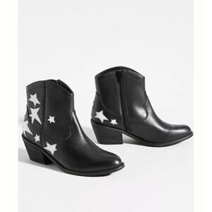 Seychelles Womens Under The Stars Cowboy Leather Ankle Boots Black Size US 7